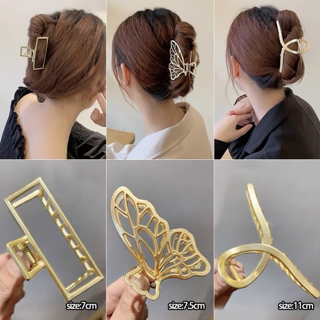 18#金屬方形蝴蝶三件套