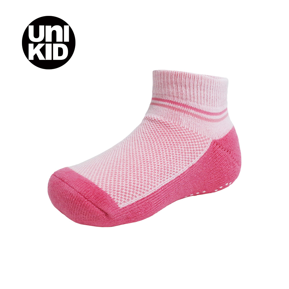 UNI KID 直版止滑【粉色 12-16CM】萊卡兒童踝襪 短襪 童襪 0A509K100
