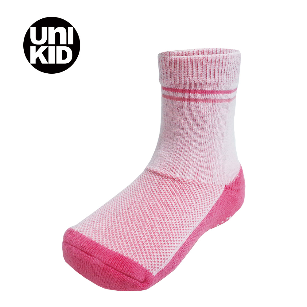 UNI KID 直版止滑【粉色 12-16CM】萊卡兒童短襪 止滑襪 童襪 0A509K100L