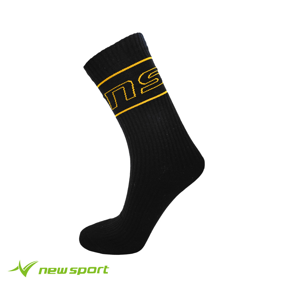 new sport 叛逆極限【孤獨黑橘】雙線休閒運動長襪(M/L)