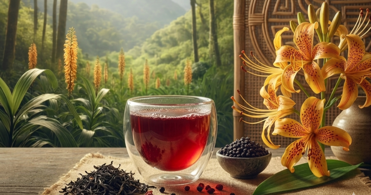 光映映｜野薑刺蔥紅茶－山林間的一抹晨光【台灣風味花茶推薦】