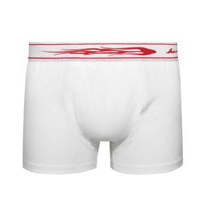 FLAME BOXER BRIEFS | white