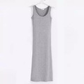 莫代爾超舒服粗吊帶連身背心百搭無袖打底長裙_4