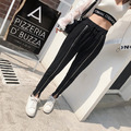 歐美運動風束腳九分拉鍊設計潮流百搭休閒褲_2