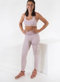 aimn高腰收腹經典LOGO款-石英粉