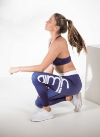 aimn心機翹臀經典LOGO款-寧靜藍