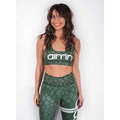 aimn高強度運動內衣-綠色蛇紋