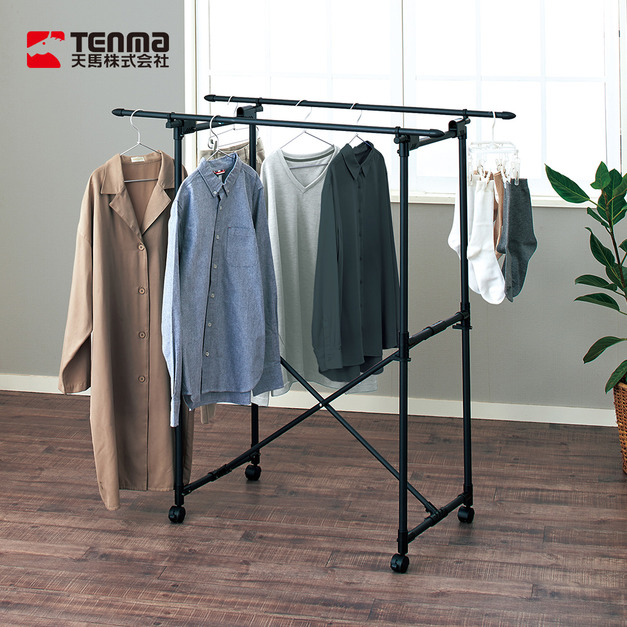 【日本天馬】PORISH 室內用摺疊晾曬架(附輪)-DIY