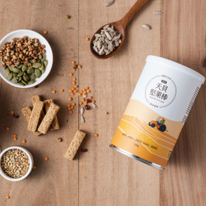 【豐盛佳人】翔鶴佳 原味 天貝堅果棒罐裝 240g