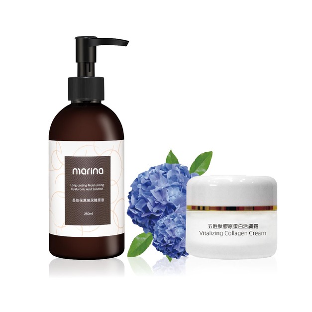 日本長效保濕玻尿酸250ml+五胜肽膠原蛋白活膚霜30ml