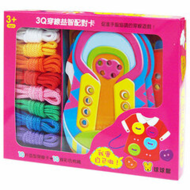 3Q穿線益智配對卡：我會自己做！