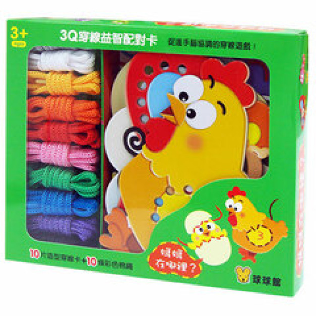 3Q穿線益智配對卡：媽媽在哪裡？