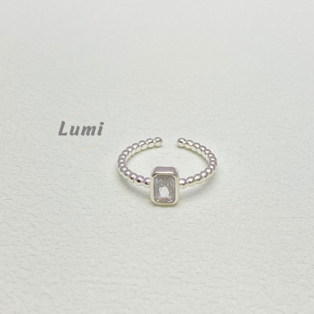 柔亮風景．純銀白鋯石戒指