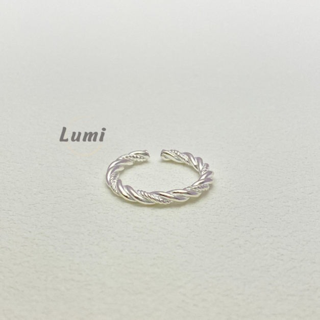 時光繾綣．純銀雙繞麻花戒指