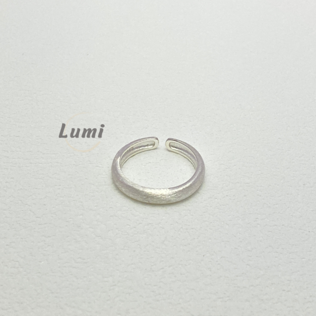 霧光微影．純銀霧紋戒指