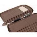 UN1 旅行護照手機牛皮拉鍊長夾 – 巧克力咖啡色 (可加購雷雕刻字)_6