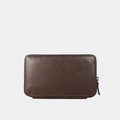 UN1 旅行護照手機牛皮拉鍊長夾 – 巧克力咖啡色 (可加購雷雕刻字)_1