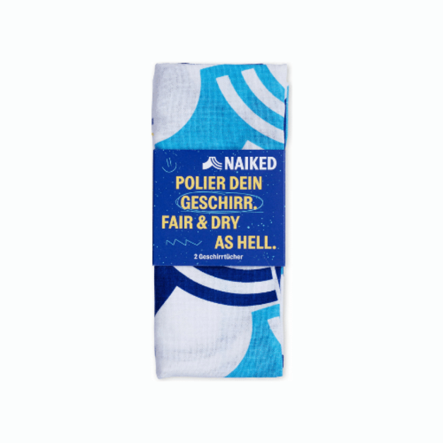 NAIKED 德國減塑生活 有機棉餐具擦布(二入)