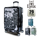 【Lynx 美國山貓】29吋雙開行李箱-地圖郵戳款