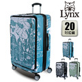 【Lynx 美國山貓】20吋雙開登機箱-地圖郵戳款