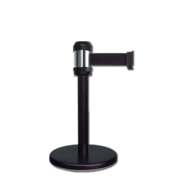 萬向伸縮帶欄柱（黑短柱）RS-A2S(BK)（200cm）總高57cm