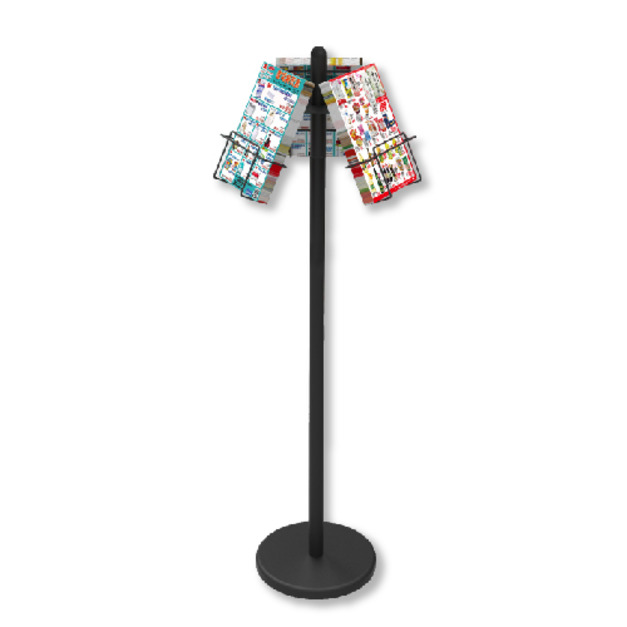 A4旋轉DM單層大容量展示架 BD-32BK