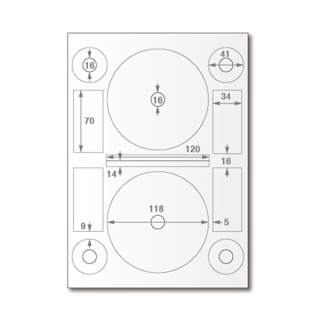 【龍德】三用電腦標籤貼紙 2格 LD-8106 105張(盒)