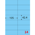 【龍德】三用電腦標籤貼紙 14格 LD-809 105張 (盒)_1