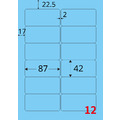 【龍德】三用電腦標籤貼紙 12格 LD-810 105張 (盒)_1