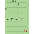 【龍德】三用電腦標籤貼紙 12格 LD-810 105張 (盒)_2