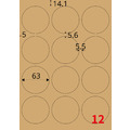 【龍德】三用電腦標籤貼紙 12格 LD-821 1000張(箱)_1