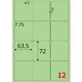 【龍德】三用電腦標籤貼紙 12格 LD-815 105張 (盒)_2