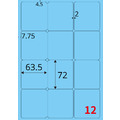 【龍德】三用電腦標籤貼紙 12格 LD-815 105張 (盒)_1