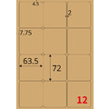 【龍德】三用電腦標籤貼紙 12格 LD-815 105張 (盒)_5
