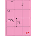 【龍德】三用電腦標籤貼紙 12格 LD-815 105張 (盒)_4