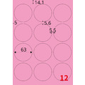 【龍德】三用電腦標籤貼紙 12格 LD-821 105張 (盒)_4