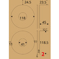 【龍德】三用電腦標籤貼紙 2格 LD-820 105張 (盒)_1