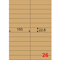 【龍德】三用電腦標籤貼紙 26格 LD-837 105張 (盒)_1