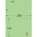 【龍德】三用電腦標籤貼紙 2格 LD-861 105張(盒)_2