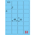 【龍德】三用電腦標籤貼紙 32格 LD-863 105張(盒)_1