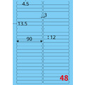 【龍德】三用電腦標籤貼紙 48格 LD-869 105張(盒)_1