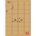 【龍德】三用電腦標籤貼紙 32格 LD-863 105張(盒)_5