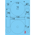 【龍德】三用電腦標籤貼紙 2格 LD-8106 1000張(箱)_1