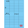 【龍德】三用電腦標籤貼紙 68格 LD-890 105張(盒)_1