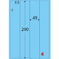 【龍德】三用電腦標籤貼紙 4格 LD-8107 1000張(箱)_1