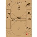 【龍德】三用電腦標籤貼紙 2格 LD-8106 105張(盒)_1