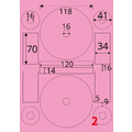 【龍德】三用電腦標籤貼紙 2格 LD-8106 105張(盒)_2