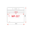 橫式防水夾鏈袋識別證套+鍊條 WP-217_3
