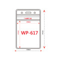 直式加大防水夾鏈袋識別證套+鍊條 WP-617_3