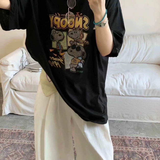 史努比寬鬆慵懶棉T